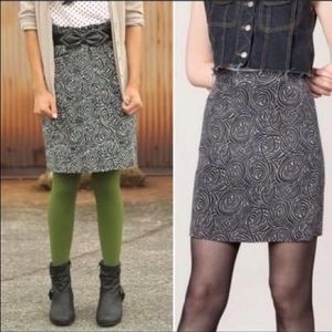 Elevenses Anthropologie Painted Night Skirt